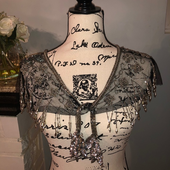 Kelly Lynn Hand beaded Scarf - Picture 1 of 5